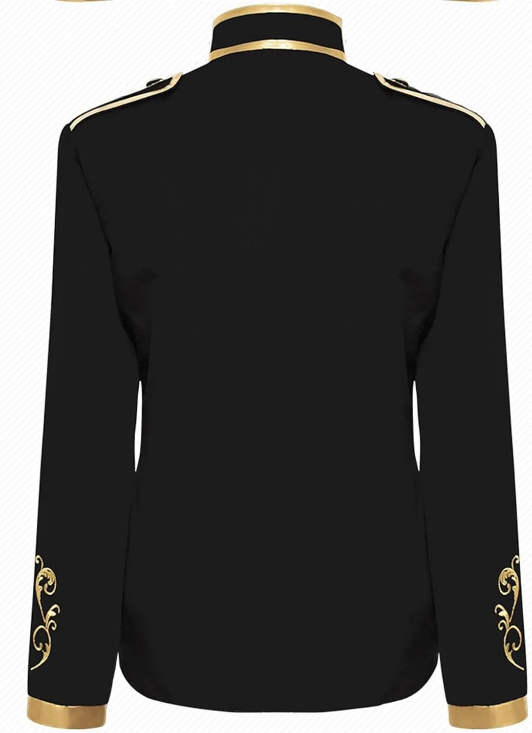 Men's Royal Prince Gold Embroidered Suit Jacket Court Fashion Uniform Jacket Suit Military Blazers Parade Punk