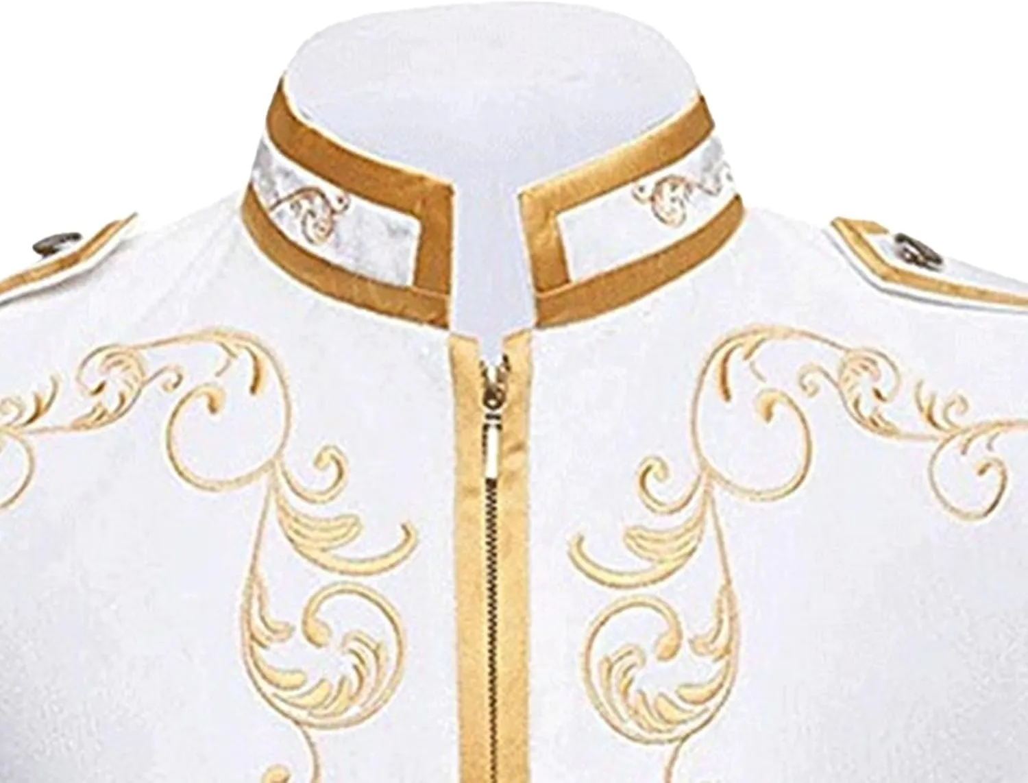 Men's Royal Prince Gold Embroidered Suit Jacket Court Fashion Uniform Jacket Suit Military Blazers Parade Punk