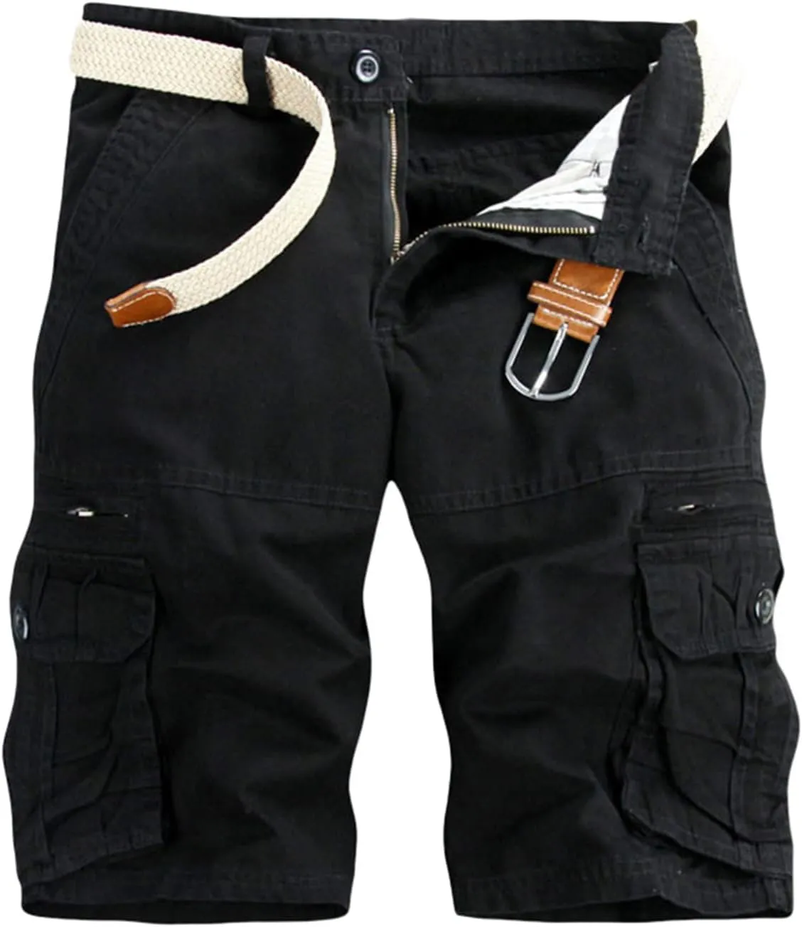 Men's Stretch Cargo Shorts Military Tactical Utility Pockets Big and Tall Fit Comfortable Workwear Shorts