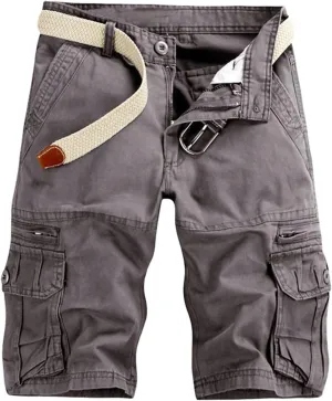 Men's Stretch Cargo Shorts Military Tactical Utility Pockets Big and Tall Fit Comfortable Workwear Shorts