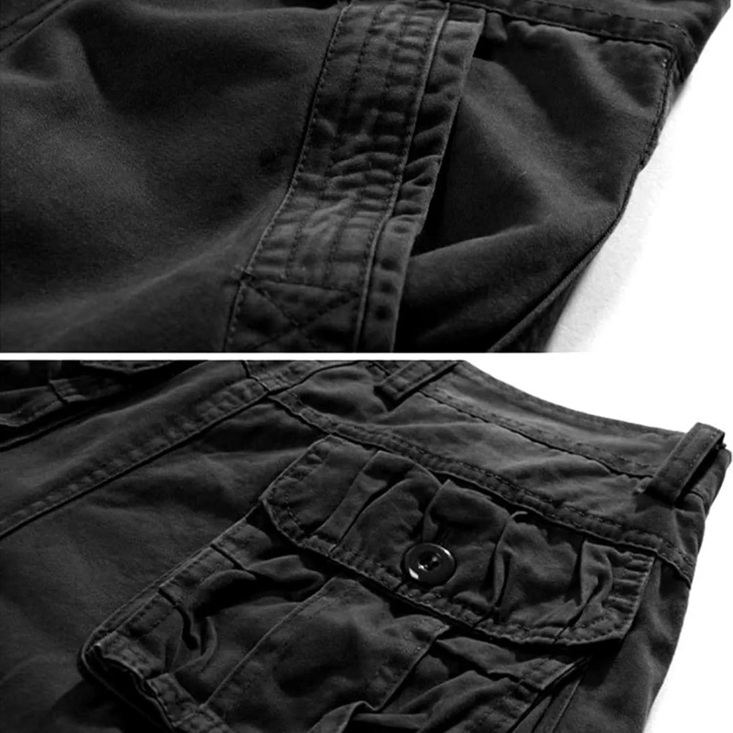 Men's Stretch Cargo Shorts Military Tactical Utility Pockets Big and Tall Fit Comfortable Workwear Shorts