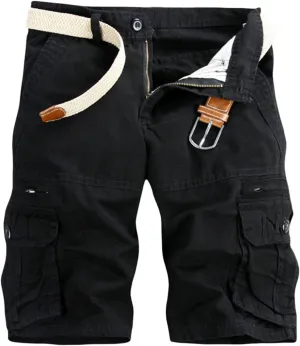 Men's Stretch Cargo Shorts Military Tactical Utility Pockets Big and Tall Fit Comfortable Workwear Shorts