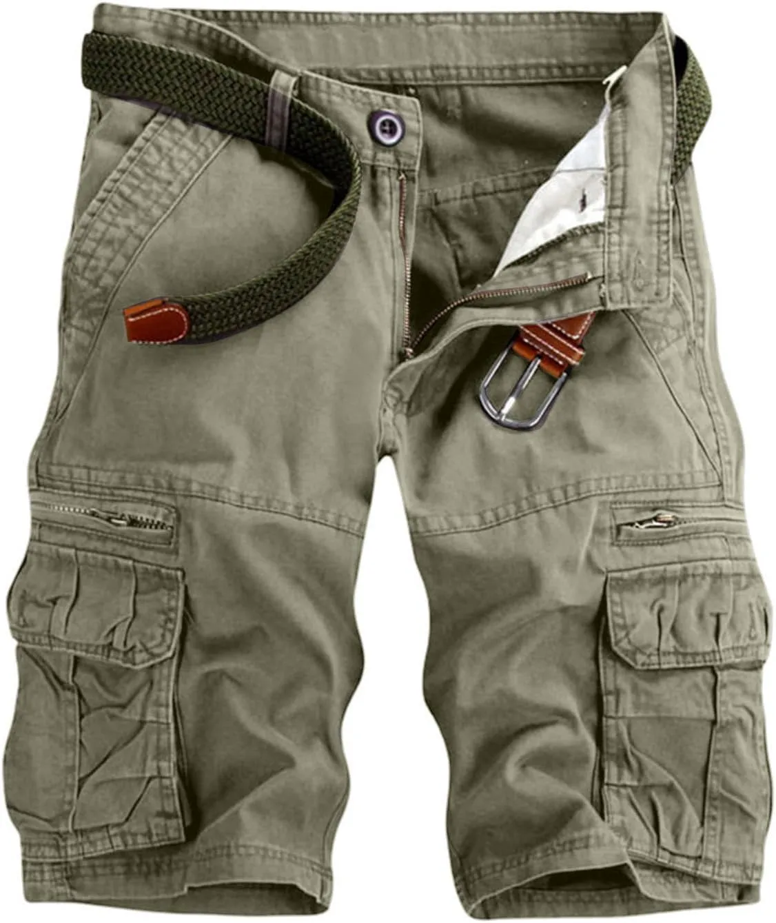 Men's Stretch Cargo Shorts Military Tactical Utility Pockets Big and Tall Fit Comfortable Workwear Shorts
