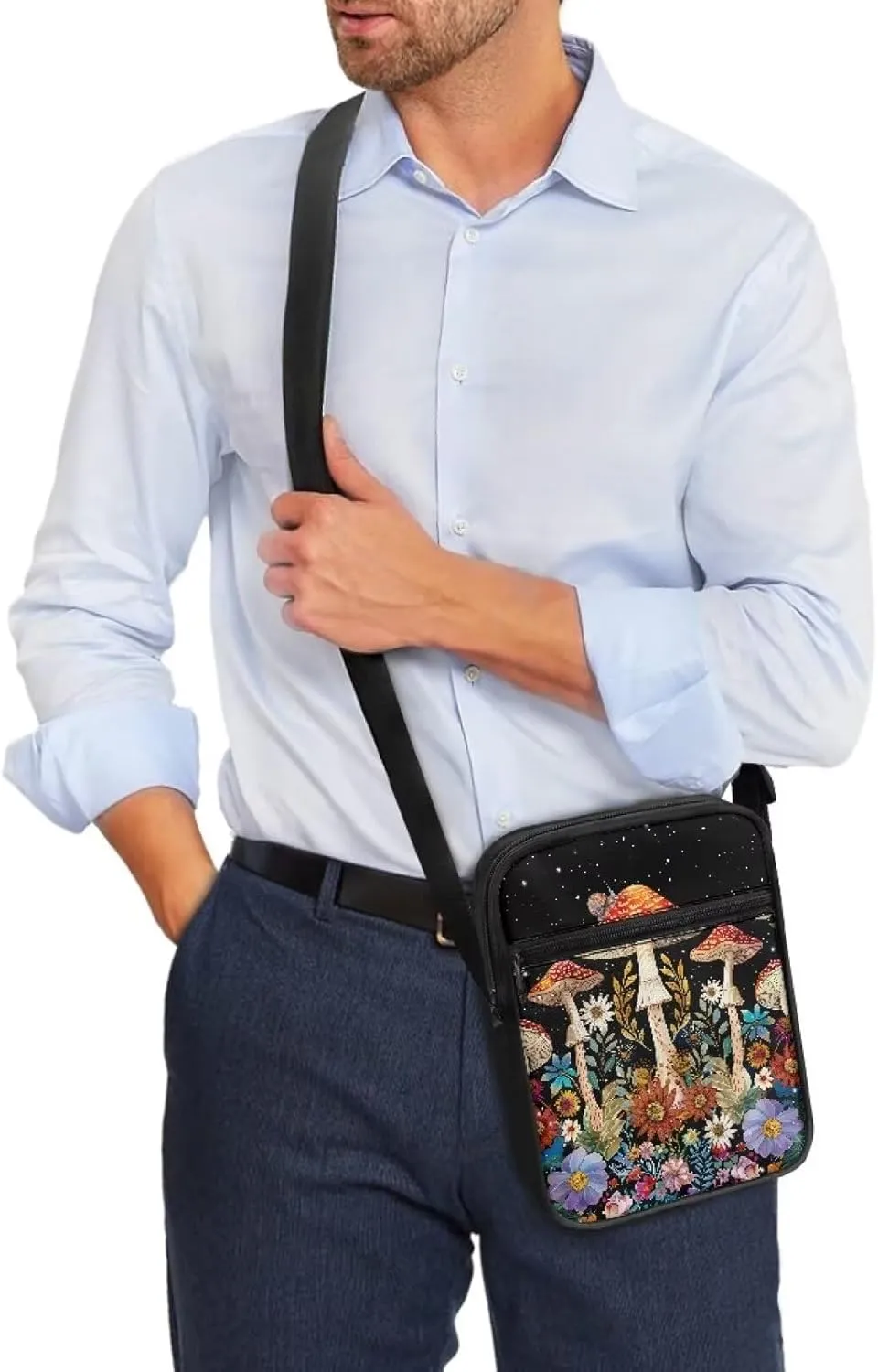 Messenger Bag Satchel Crossbody Bags for Men and Women Unisex Lightweight Small Travel Portable Zipper Office Bag
