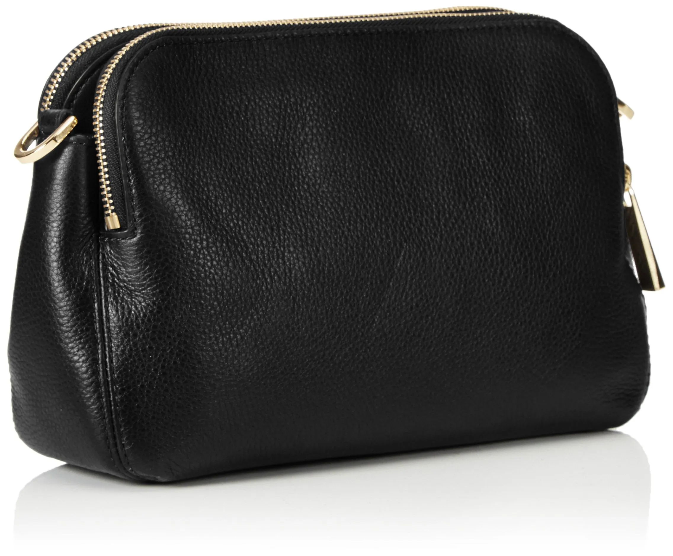Michael Kors Bedford Medium Double Zip Messenger Crossbody (Black)