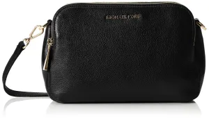 Michael Kors Bedford Medium Double Zip Messenger Crossbody (Black)