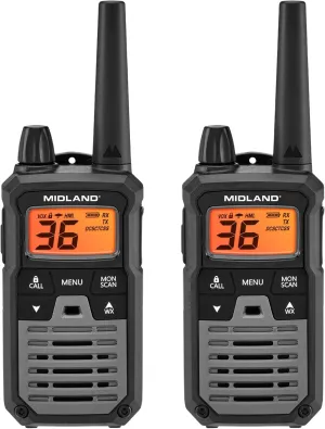 Midland T290VP4 High-Powered GMRS Two-Way Radios | Long-Range Communication with 36 Channels & 121 Privacy Codes | Durable, Water-Resistant Design for Outdoor Adventures