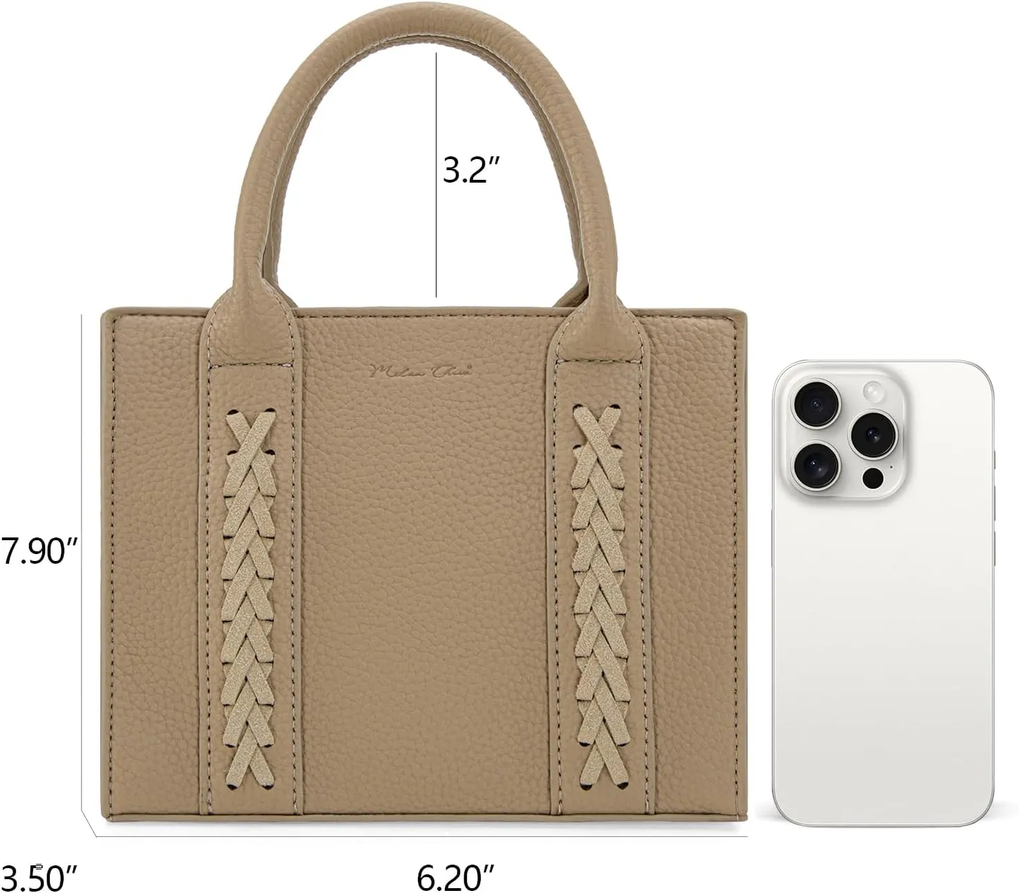 Milan Chiva Mini Satchel Purse for Women Cute Small Handbag Elegant Top Handle Purse with Adjustable Strap
