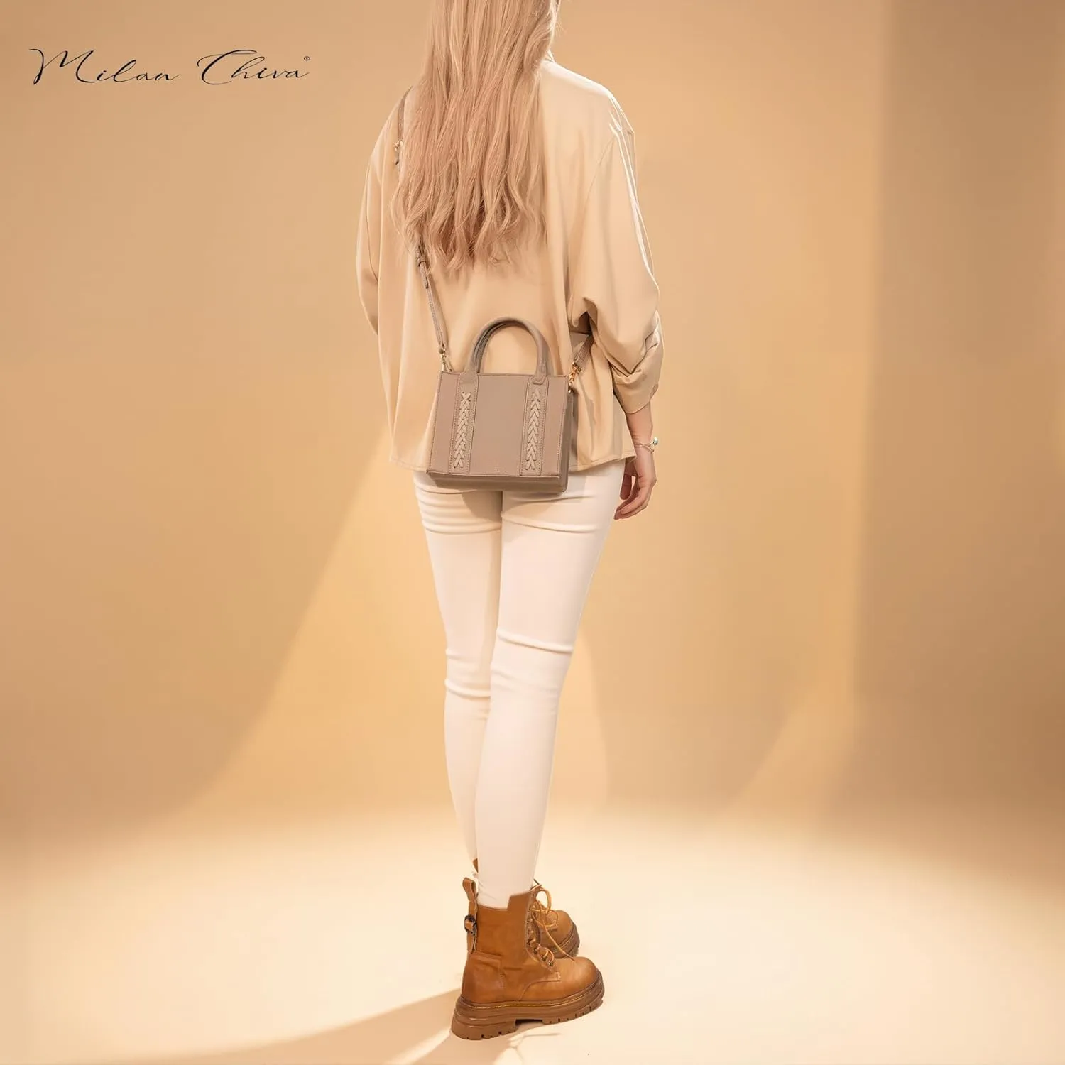Milan Chiva Mini Satchel Purse for Women Cute Small Handbag Elegant Top Handle Purse with Adjustable Strap