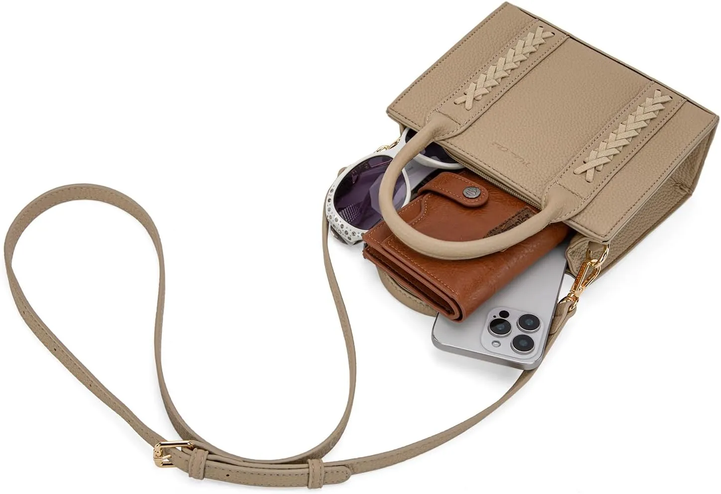 Milan Chiva Mini Satchel Purse for Women Cute Small Handbag Elegant Top Handle Purse with Adjustable Strap