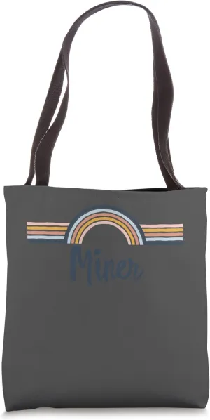 Miner boho Rainbow Design, Cool Matching Miner Team Tote Bag