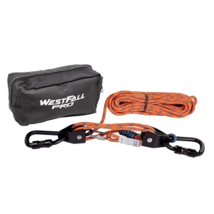Mini Haul Kit   Carry Bag - 2 Auto Lock Carabiners 2 Pulleys Rope Prusik Heavy Duty Fall Protection Utility Lineman Tower Climbing Gear