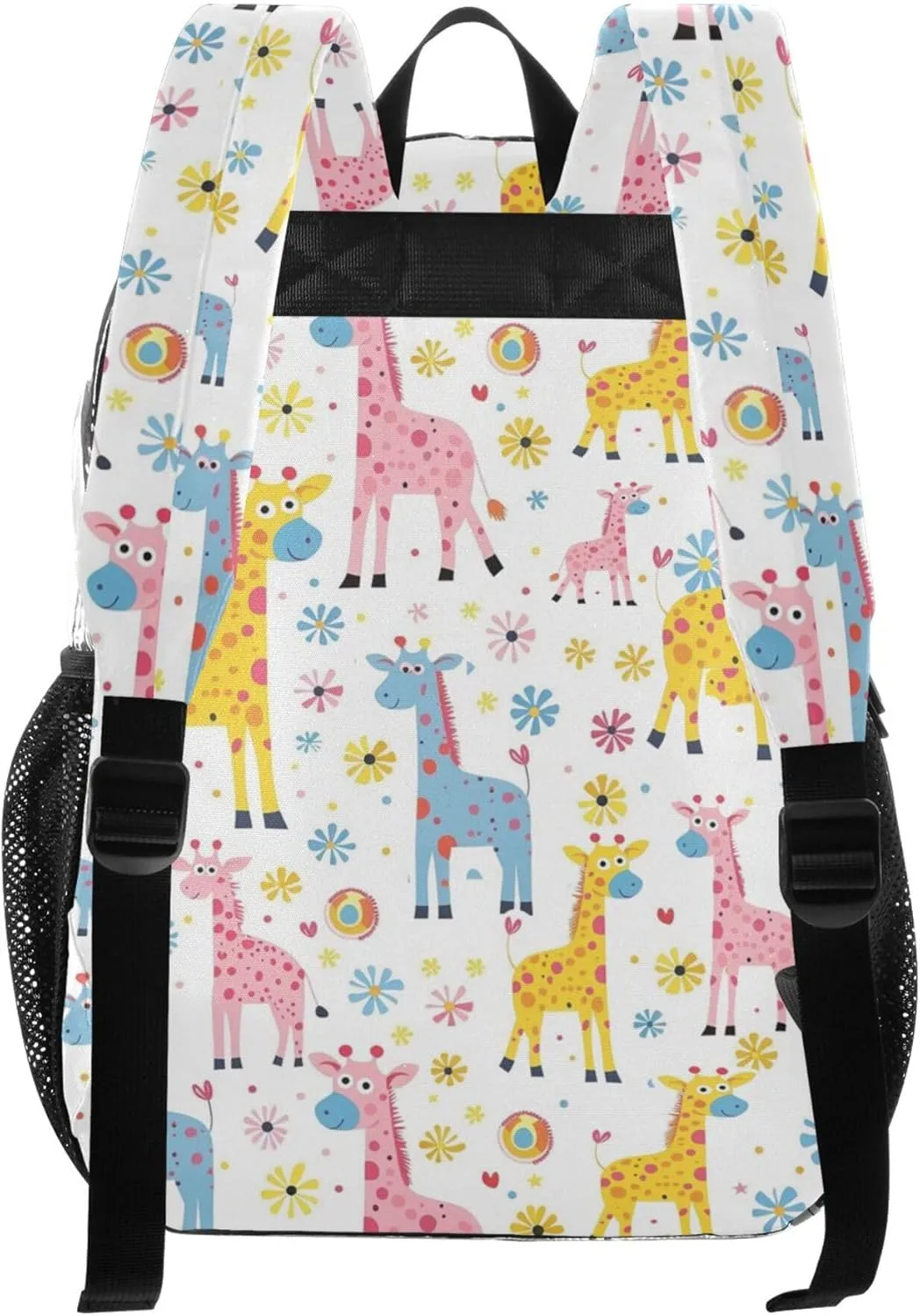 MNSRUU Large Clear Backpack for School Stadium Concerts Sports Events Giraffes Transparent Heavy-Duty PVC Backpack with Adjustable Straps, See-Through Bag Multiple Compartments