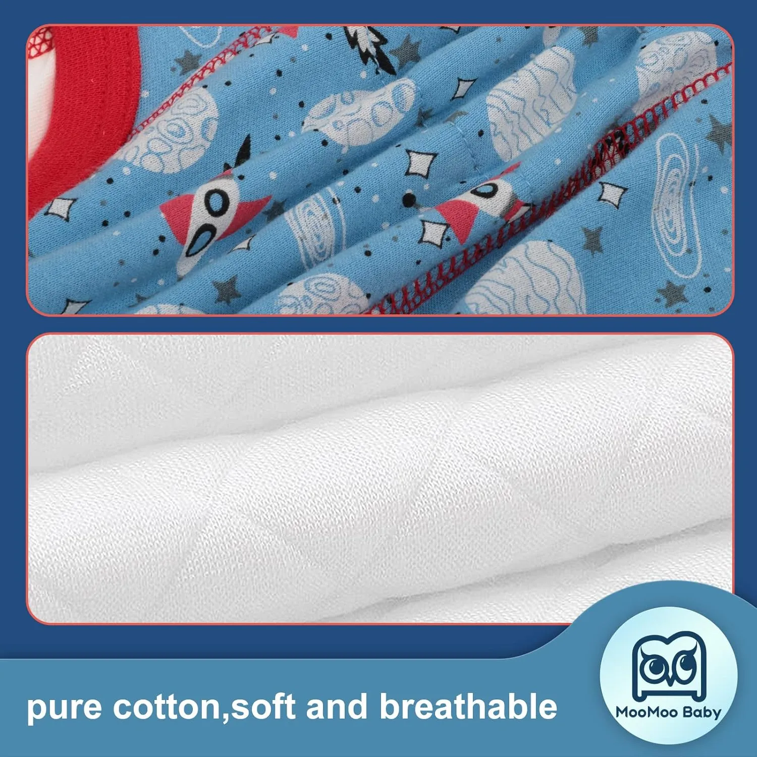 MooMoo Baby 8 Packs Potty Training Pants Cotton Absorbent Training Underwear for Toddler Boy and Girls 2T-9T