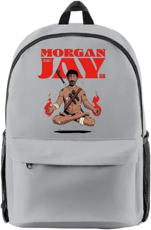 Morgan Jay Tour 2025 Backpack Fashion Travel Bag Hip Hop Zipper Pack Casual Laptop backpack (Gray)