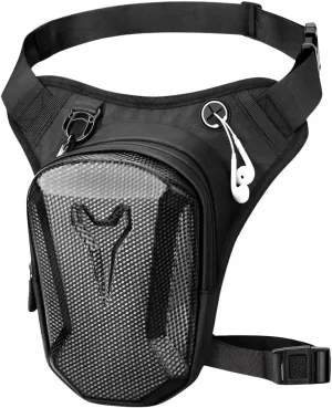 Motorcycle Waist Bag, Leg Bag, Tactical Thigh Bag for Bike Fanny Pack, Adjustable Sports Leg Bag, Travel Backpack with Compartments for Phone, Wallet and Keys, Unisex Multifunctional Fanny Pack