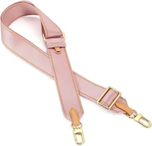 Multi Pochette Accessories Replacement Adjustable Crossbody Wide Cavas Strap for Shoulder Bags Multi Purpose Strap (Pink)