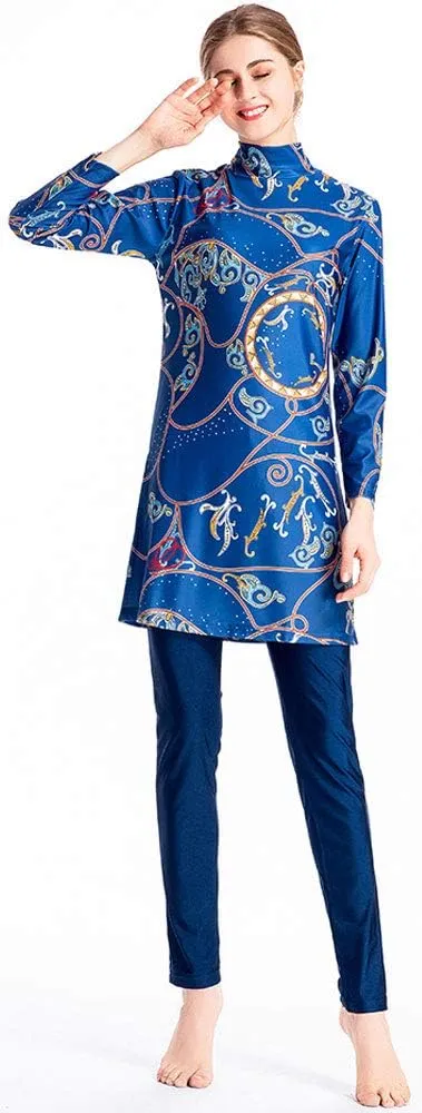 Muslim Swimsuits for Women Plus Size, Modest Islamic Arabic Swimwear Burkini Hijab
