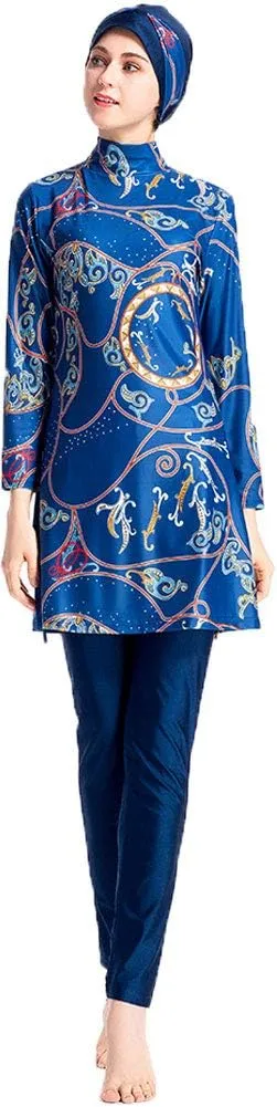 Muslim Swimsuits for Women Plus Size, Modest Islamic Arabic Swimwear Burkini Hijab