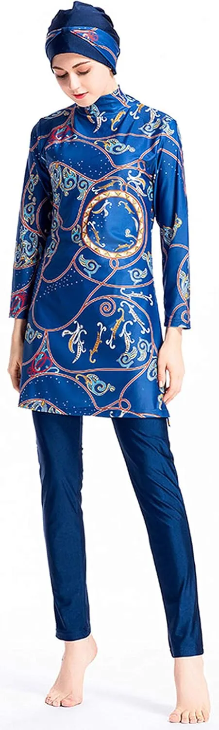 Muslim Swimsuits for Women Plus Size, Modest Islamic Arabic Swimwear Burkini Hijab