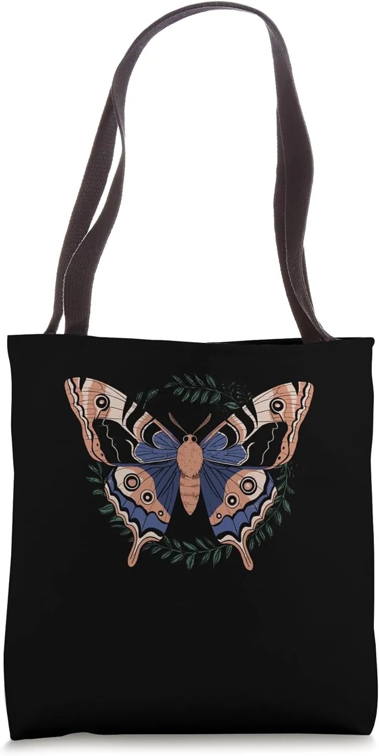 Mystical Moth with Moon Phases Tote Bag