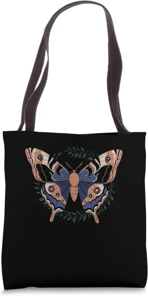 Mystical Moth with Moon Phases Tote Bag