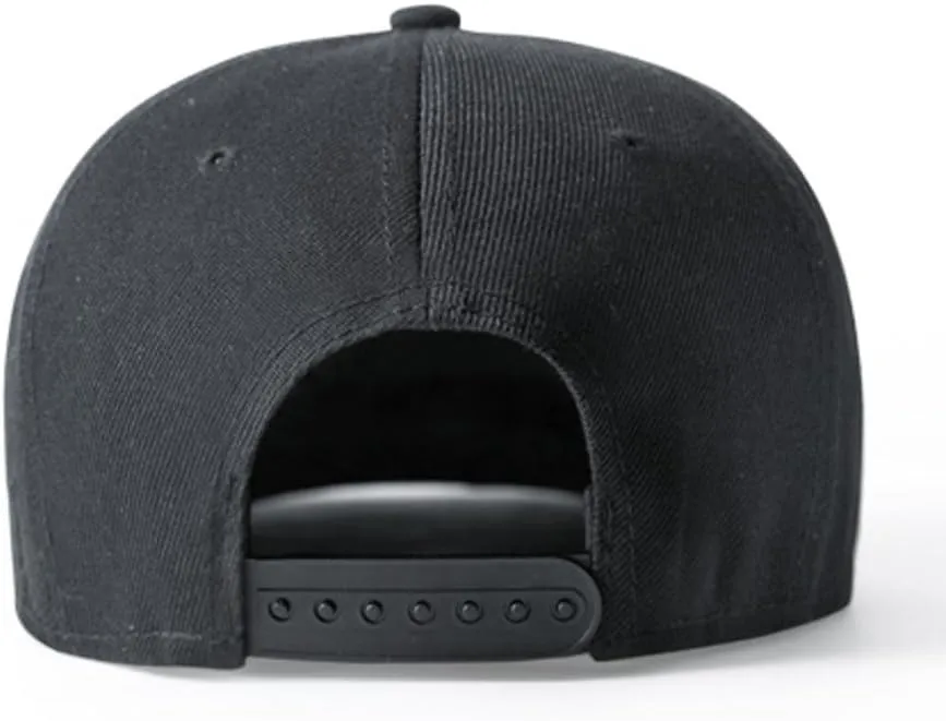 N10 Classic Punk Hip-Hop Baseball Cap,Flat-Brimmed Hat,100% Cotton Adjustable Snapback Hat for Men Or Women