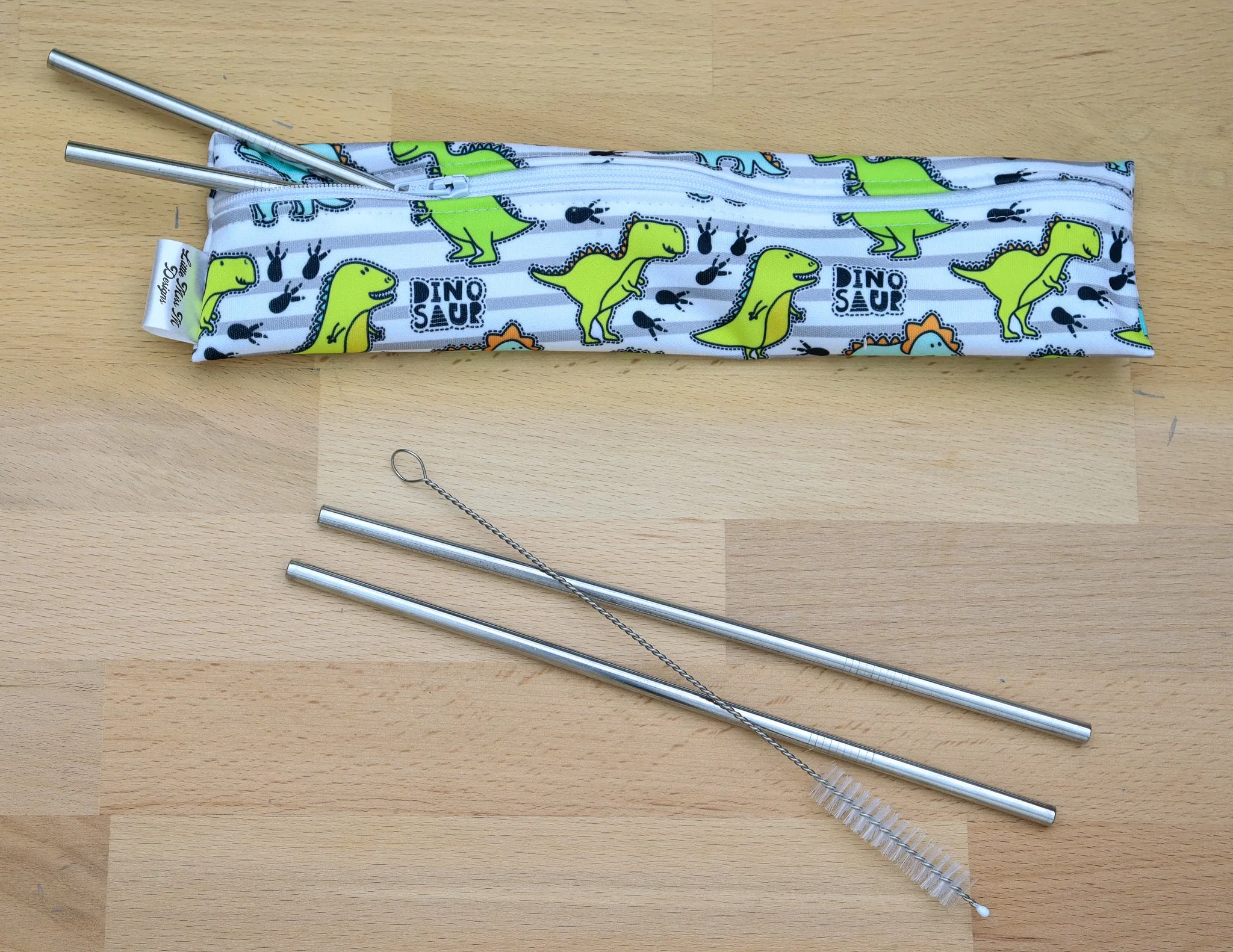 New Dino Straw Pouch