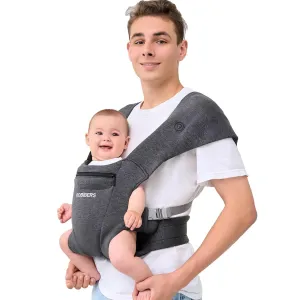 Newly Upgraded Baby Carrier Newborn to Toddler - Infant Carrier for Babies 0-36 Months, Ergonomic and Cozy Carrier with Soft Fabrics for Face-in and Face-Out Front, Dark Gray
