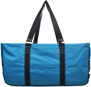 NGIL All Purpose Open Top 23" Classic Extra Large Utility Tote Bag 2019 Collection (Crosshatch Turquoise)
