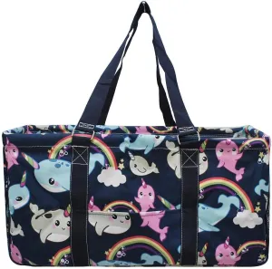 NGIL All Purpose Open Top 23" Classic Extra Large Utility Tote Bag Spring 2018 Collection (narwhal World Navy), X-Large