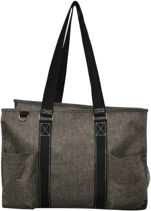 NGIL All Purpose Organizer 18" Large Utility Tote Bag 2018 Spring Collection (Crosshatch Khaki)