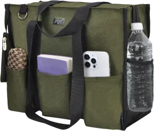 NGIL Utility Canvas Multi Pocket Tote Bag with Coin Purse, Work Bags for Women with Multiple Pockets Exterior & Interior