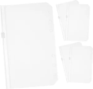 NUOBESTY Loose-Leaf Bags 6 Pockets High-end Material Binder Pocket Zier for Document Storage