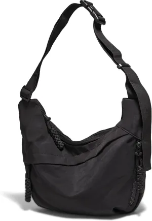 Nylon Crossbody Bags for Women Men Lightweight Hobo Crescent Shoulder Purse, Trendy Durable Sling Bag Casual Travel Hiking Camping Bag,Black