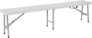 Office Star Resin Furniture for Indoor or Outdoor Use, Single, Fold in Half 6 Foot Bench