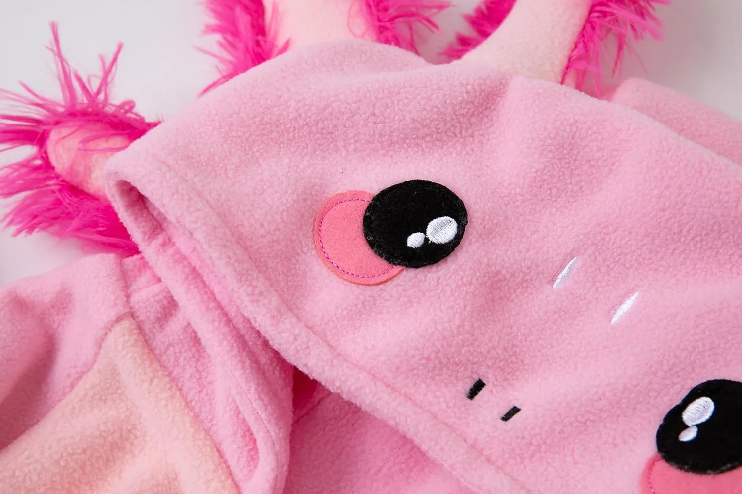 OGU' DEAL Kid's Pink Animal Onesie Costume Halloween Party Cosplay One Piece Jumpsuits Fleece Sleepwear for Girls