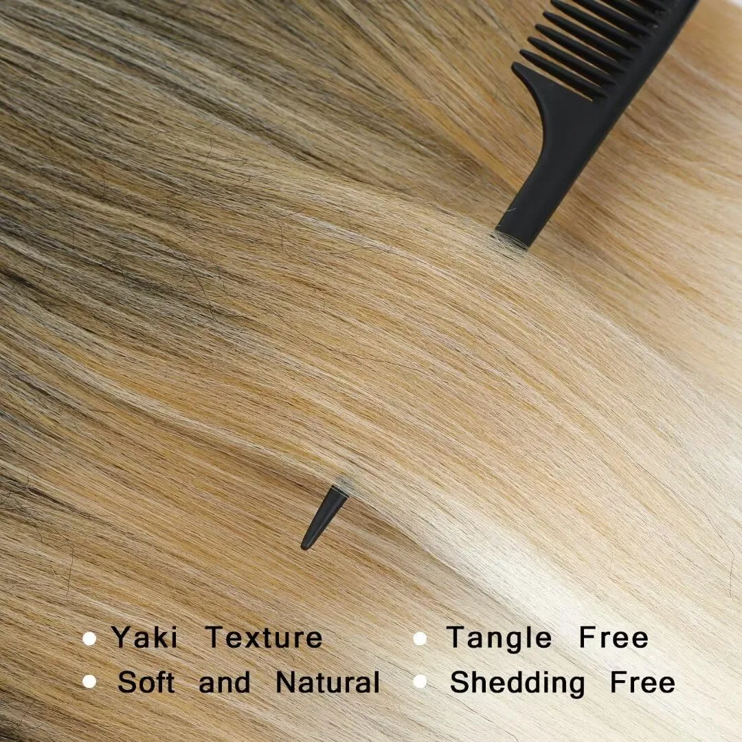 Ombre Braiding Hair Pre Stretched 20inch 8packs EZ Braid Pre Stretched Braiding Hair 1b/27/613 EZ Braiding Hair Extensions Synthetic Fiber Crochet Twist Braids(#1b/27/613,8Packs,20inch)