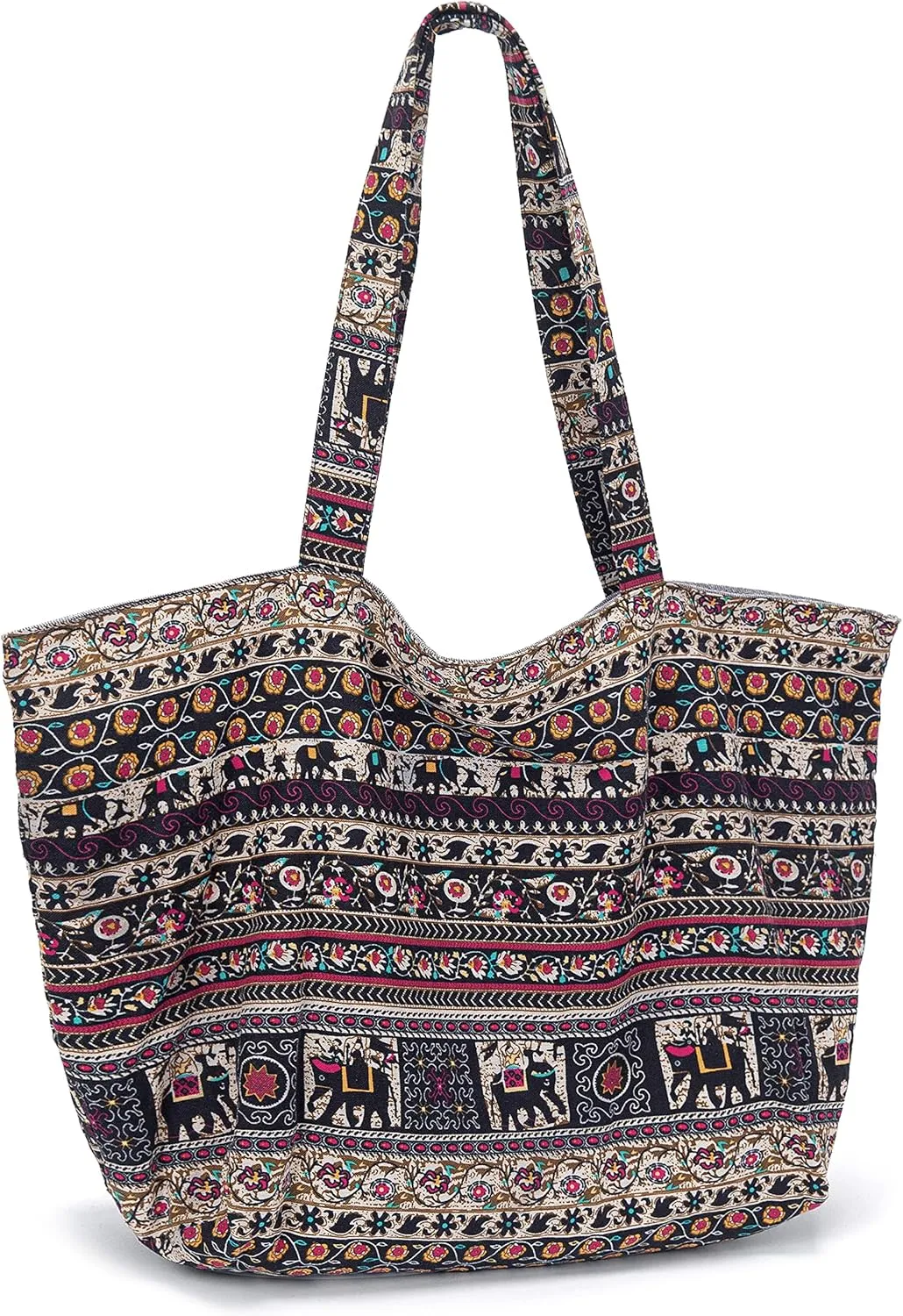 OPQRSTU Women Hippie Tote Hand Bag Large Capacity Bohemian Bag Portable Tourist Shoulder Bags