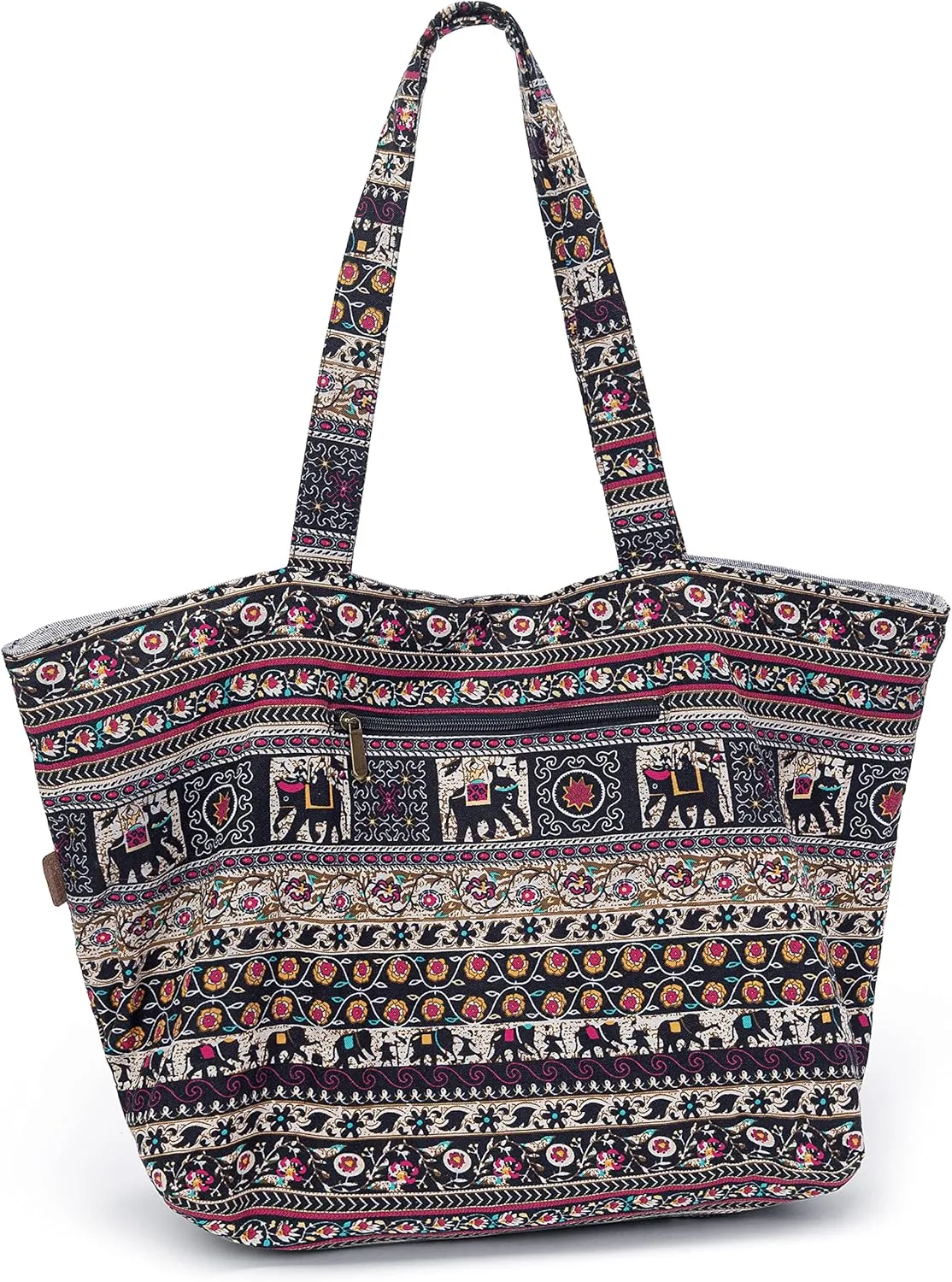 OPQRSTU Women Hippie Tote Hand Bag Large Capacity Bohemian Bag Portable Tourist Shoulder Bags