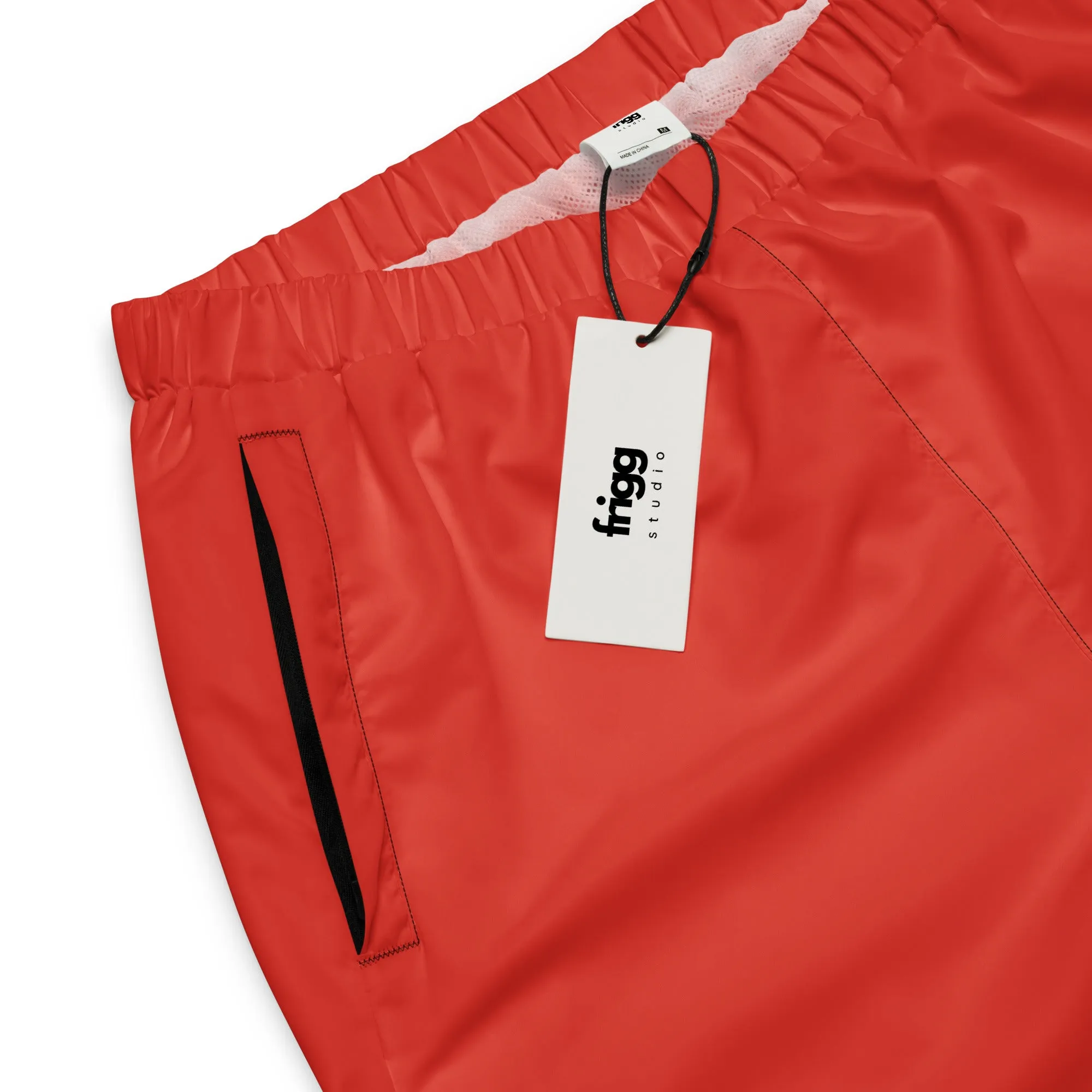 ORANGE RED - MEN'S WATER-RESISTANT TRACK PANTS