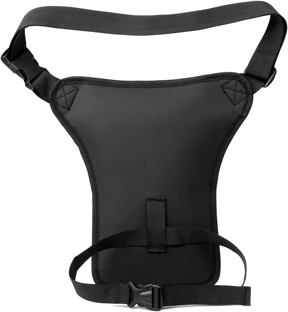Outdoor Nylon Drop Leg Bag Pouch Tactical Waist Bag for Men Women Fanny Thigh Pack Rig Military Motorcycle Utility Cycling Camping Hiking Hip Pouch Black