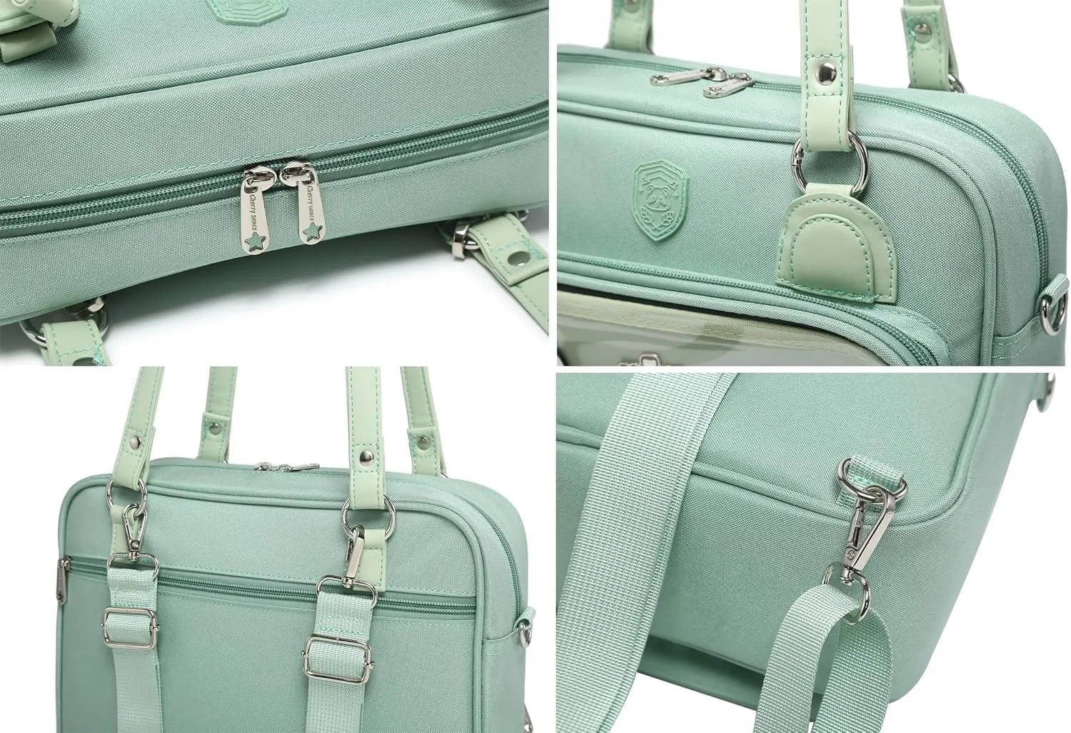 Oxford Ita Bag Crossbody Shoulder Bag Satchel Messenger Backpack Multi-Purpose Pins Display
