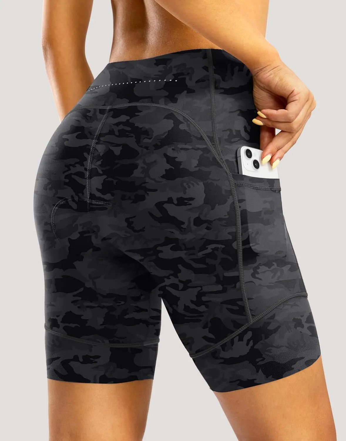 Padded Bike Shorts for Women High Waisted 4D Padding Cycling Bicycle Road Biking Shorts with Pockets