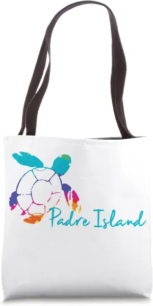 Padre Island Texas Loggerhead Turtle Tie Dye Batik BOHO Tote Bag