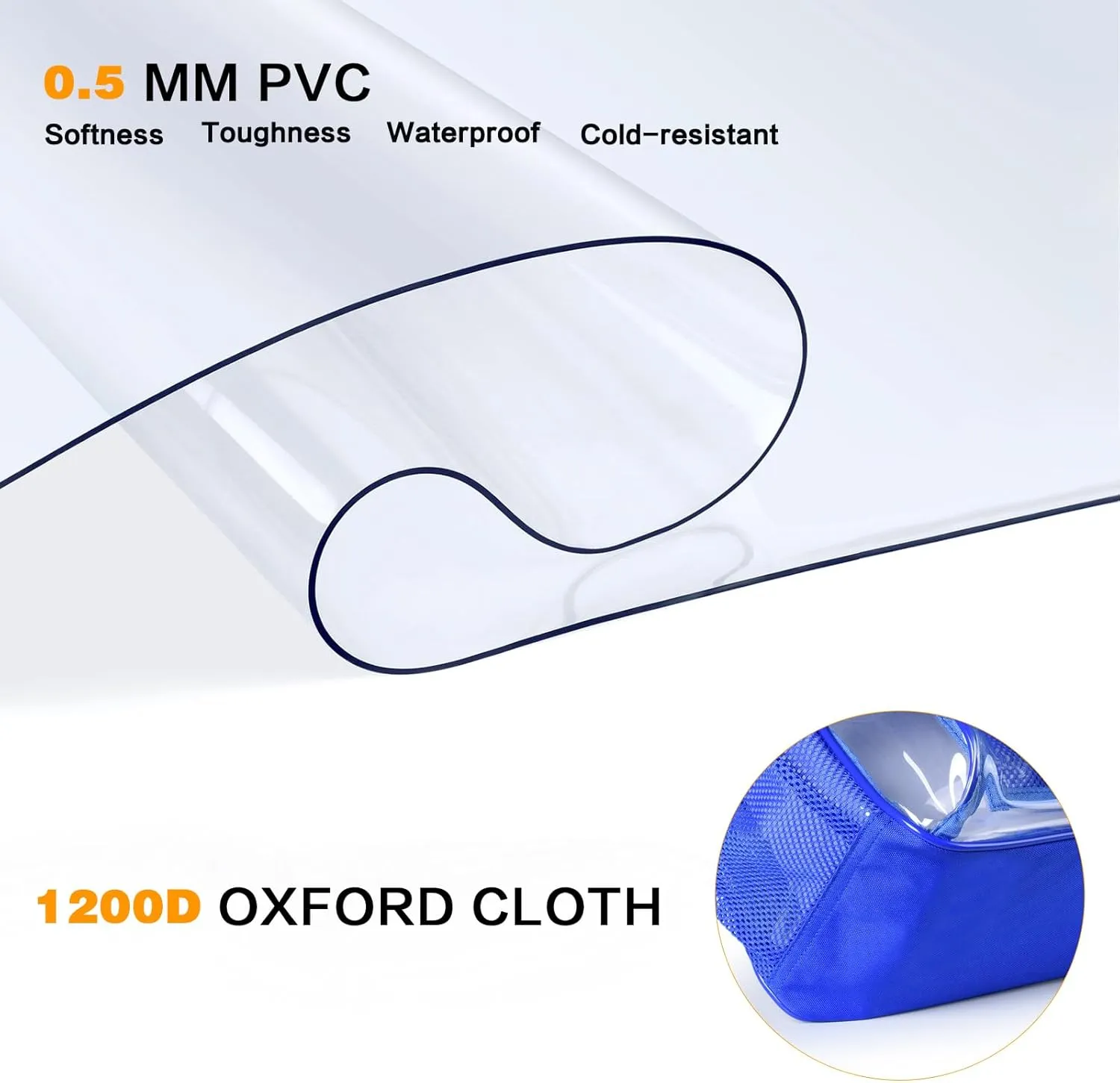 PAMANO Clear Backpack, Heavy Duty Transparent with Reinforced Bottom See Through Backpack for College, Travel, Workplace Security, Blue