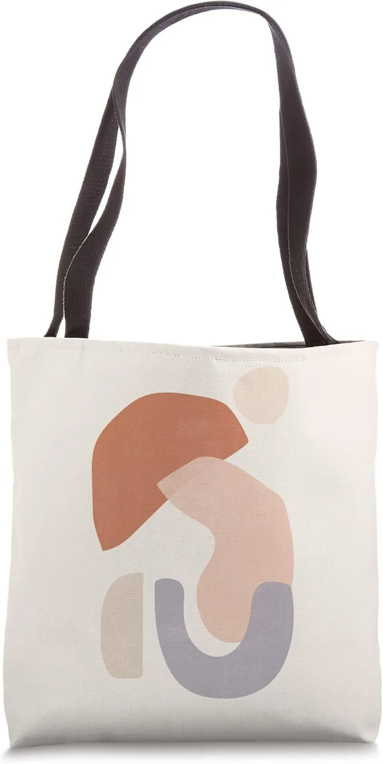 Pastel Arcs And Circles With Organic Abstract Shapes Tote Bag