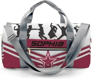 Personalized Name Duffel Bag Jumping Trampoline Red Athlete Multi-Function Travel Bag From Gym to Getaway: Multi-Purpose Travel Bags