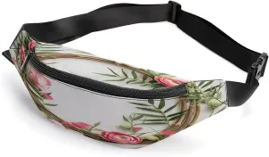 Personalized Waist Packs with Adjustable Strap,Handmade Garland CrossBody Fanny Pack Casual Bag for Travel Sports Running Hiking