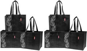 PLANET E Reusable Premium Quality Grocery Shopping Box Bags - Heavy Duty Tote Set with Reinforced Bottom